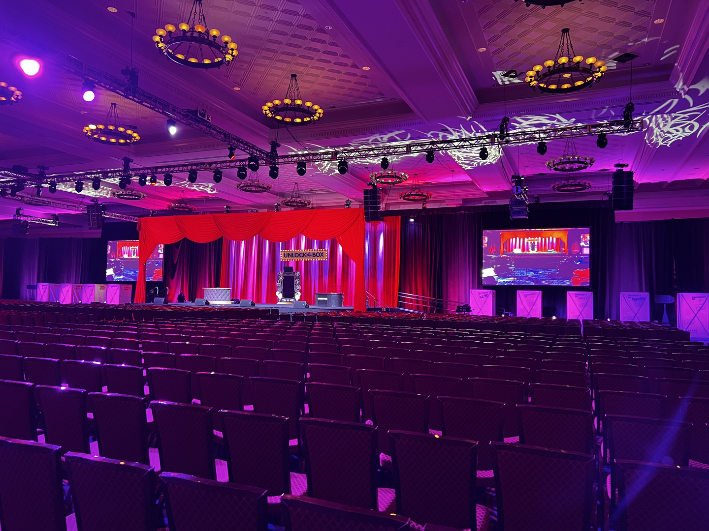 Stage spotlight setup